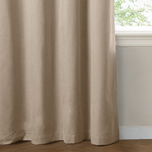The Ultimate Blackout Textured Woven Eyelet Curtains Natural