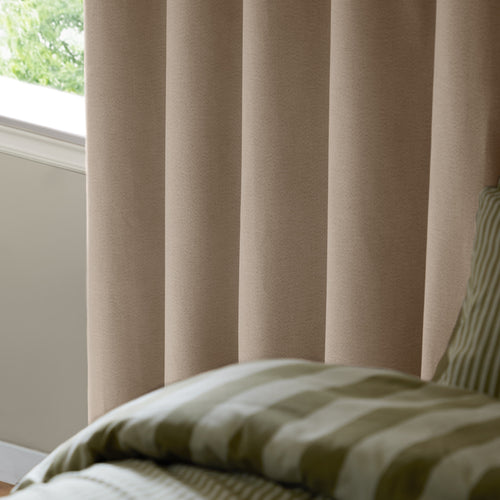 The Ultimate Blackout Textured Woven Eyelet Curtains Natural