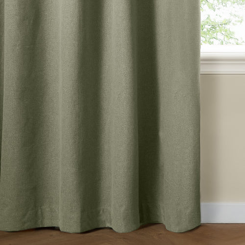 The Ultimate Blackout Textured Woven Eyelet Curtains Sage
