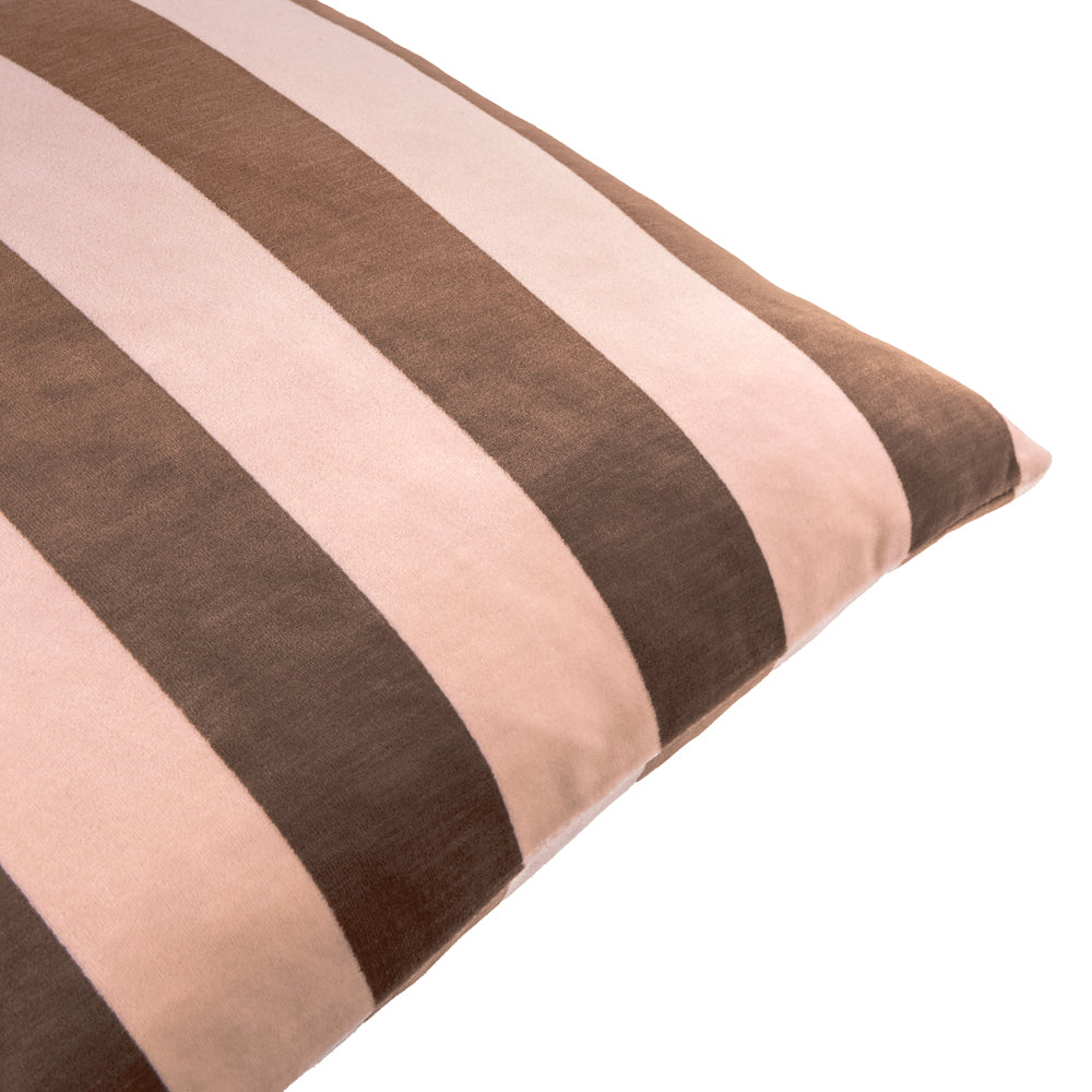 The Ultimate Stripe Jacquard Cushion Berry Brownie