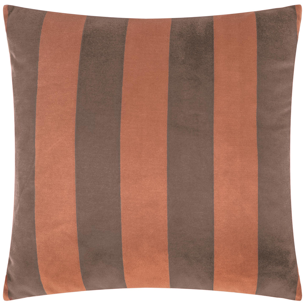 The Ultimate Stripe Jacquard Cushion Chocolate Caramel