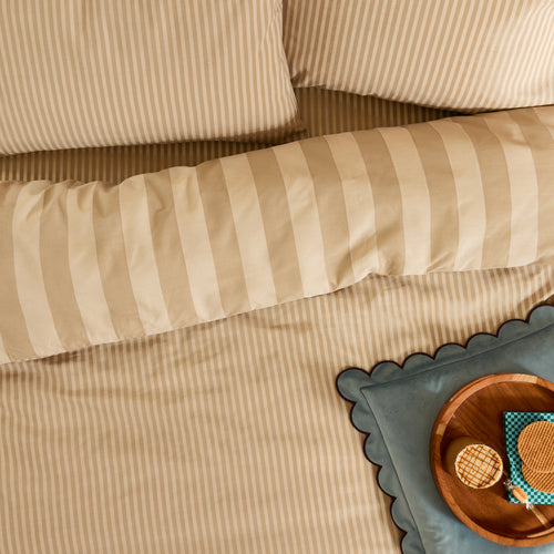 The Ultimate Stripe Reversible Pillowcase Pair Caramel Latte
