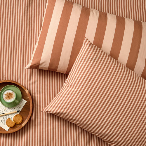 The Ultimate Stripe Reversible Pillowcase Pair Pumpkin Spice