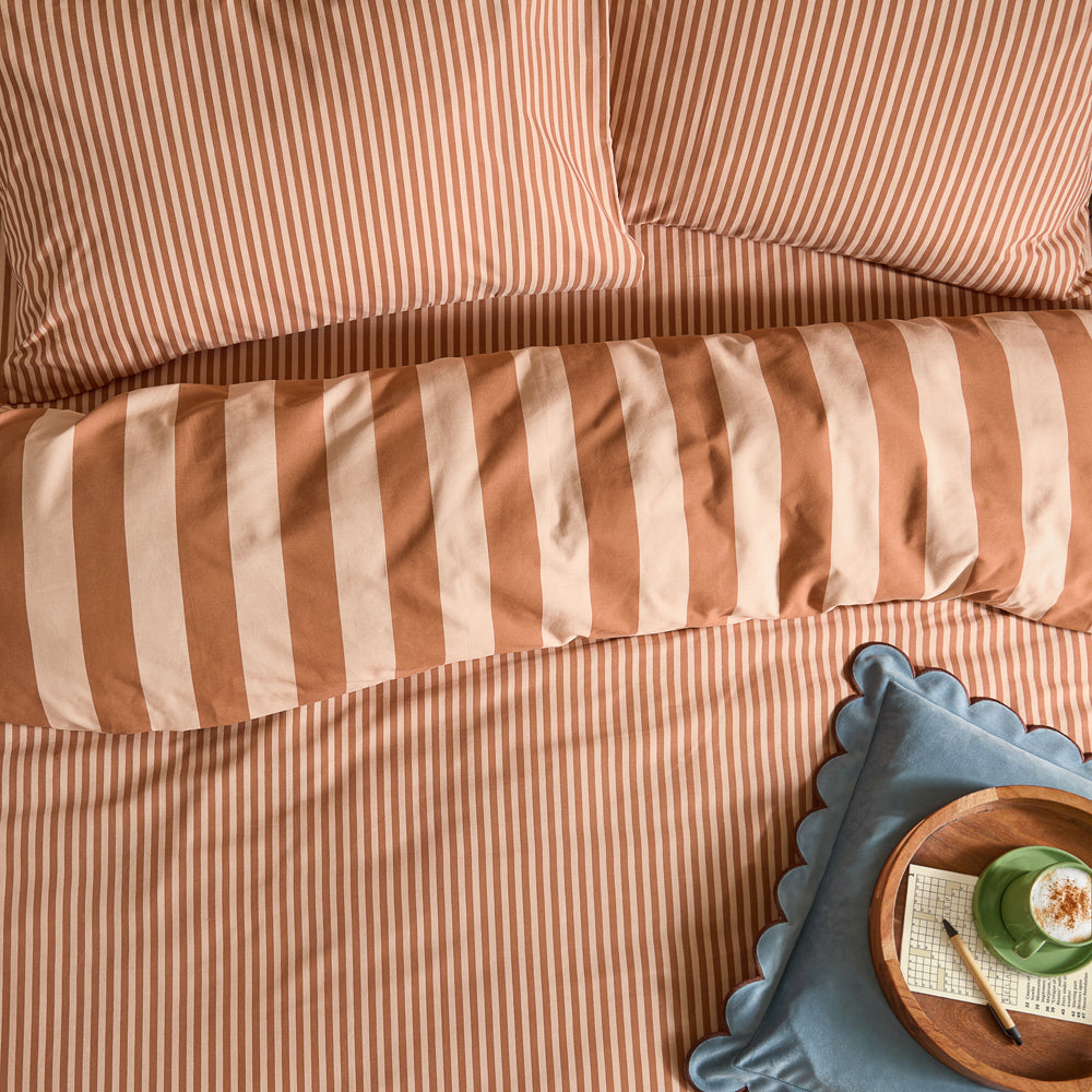 The Ultimate Stripe Reversible Pillowcase Pair Pumpkin Spice