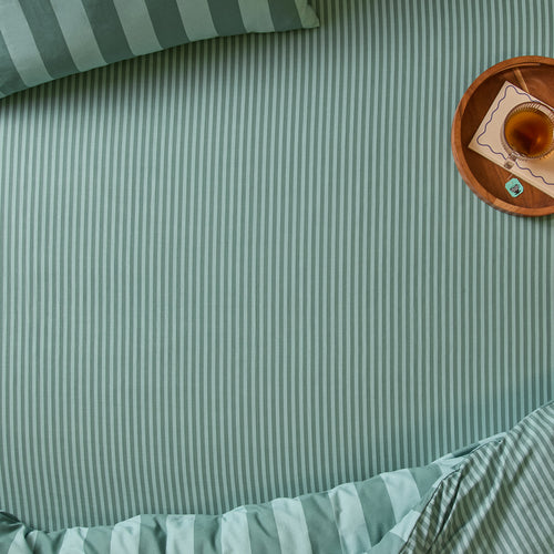 The Ultimate Stripe Fitted Sheet Peppermint