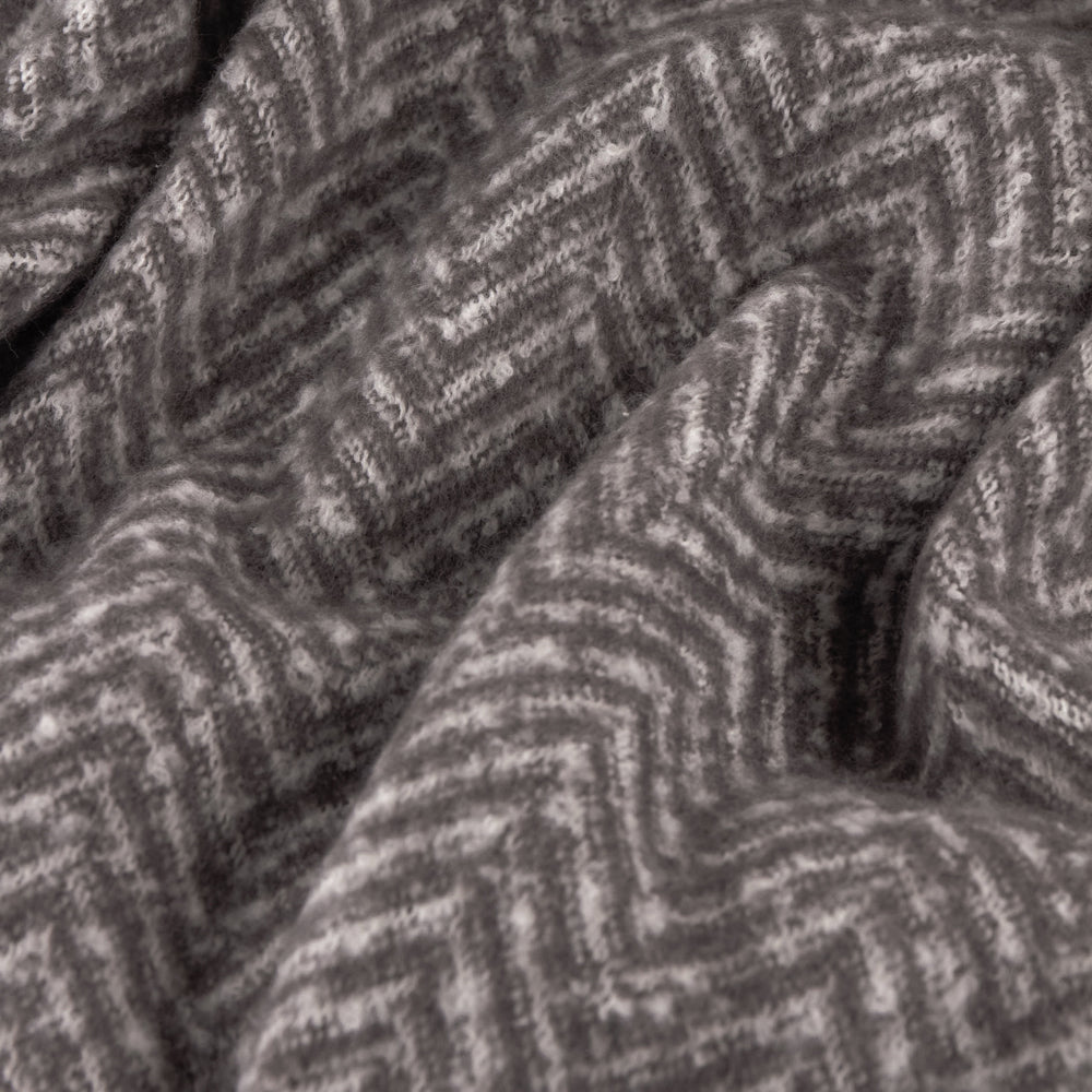 Tweedie Brushed Herringbone Throw Charcoal