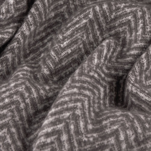 Tweedie Brushed Herringbone Throw Charcoal