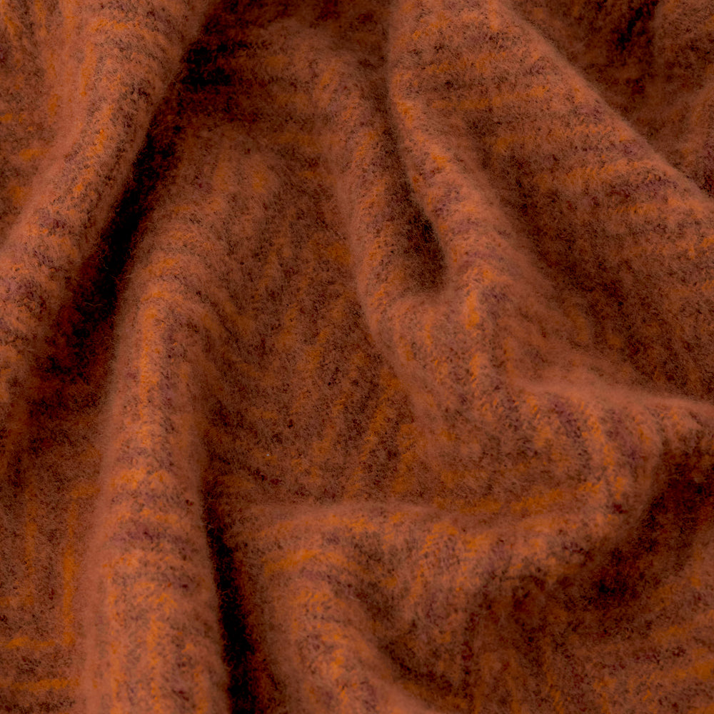 Tweedie Brushed Herringbone Throw Cinnamon