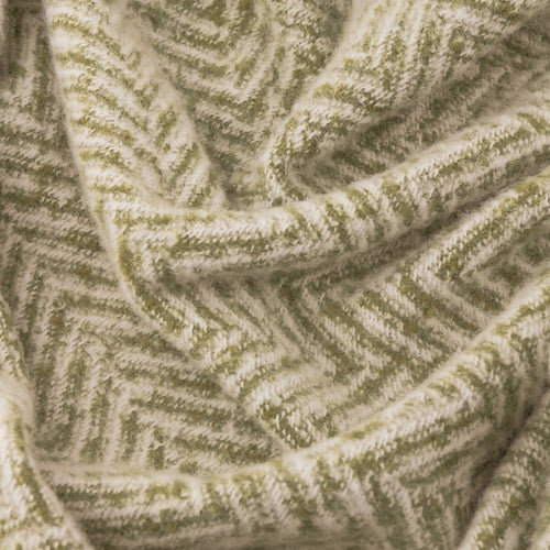 Tweedie Brushed Herringbone Throw Green