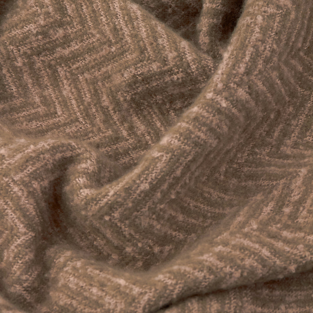 Tweedie Brushed Herringbone Throw Mocha