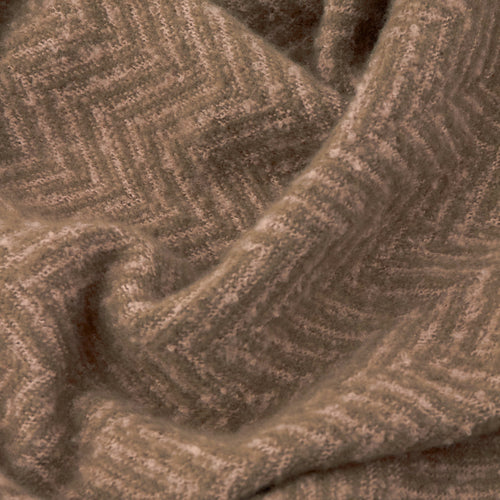 Tweedie Brushed Herringbone Throw Mocha