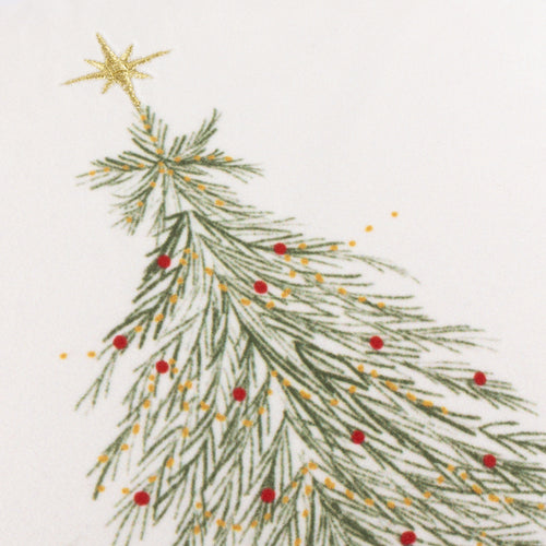 Twinkling Tree Trio Embroidered Cushion Green