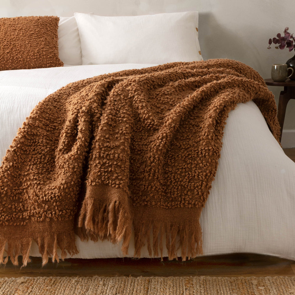 Plain Orange Throws - Ulsmere  Throw Ginger Yard