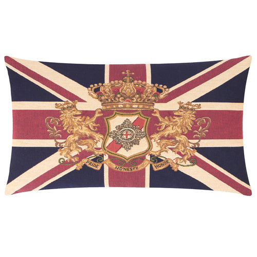  Multi Cushions - Union Jack Lion Tapestry Cushion Cover Multicolour Evans Lichfield