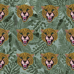 furn. Untamed Cheetah Botanical Duvet Cover Set in Green