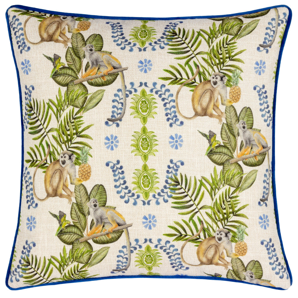 Valera Lagos Monkey Tropical Cushion Multicolour