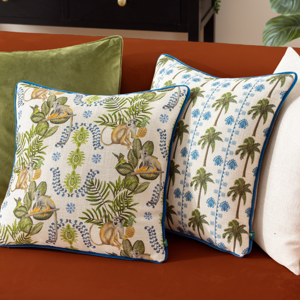 Valera Lagos Monkey Tropical Cushion Multicolour