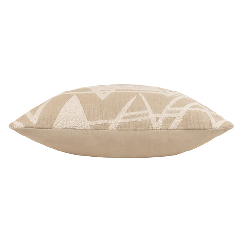 Abstract Beige Cushions - Vannes Embroidered Cushion Cover Tofu HÖEM