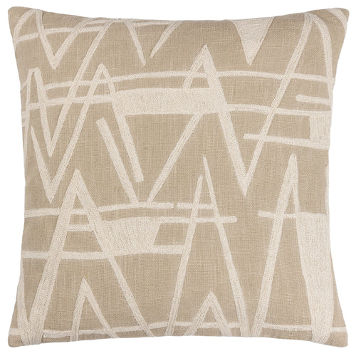 Hoem Vannes Embroidered Cushion Cover in Tofu