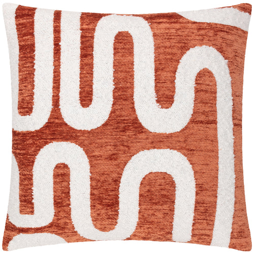 Geometric Brown Cushions - Vardan Chenille Jacquard Cushion Cover Bronze HÖEM