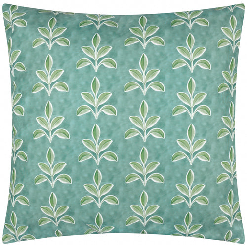 Floral Blue Cushions - Viola Printed Reversible Cushion Cover Duck Egg Blue Wylder Nature