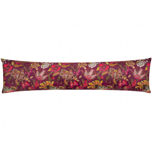 Floral Purple Cushions - Viranai Exotic Floral Draught Excluder Cerise furn.