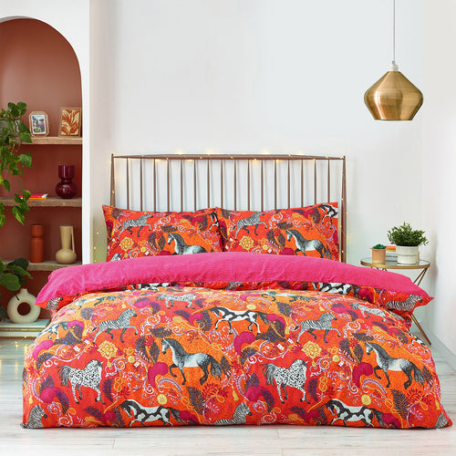 Animal Orange Bedding - Vivid Andalucian  Duvet Cover Set Orange furn.