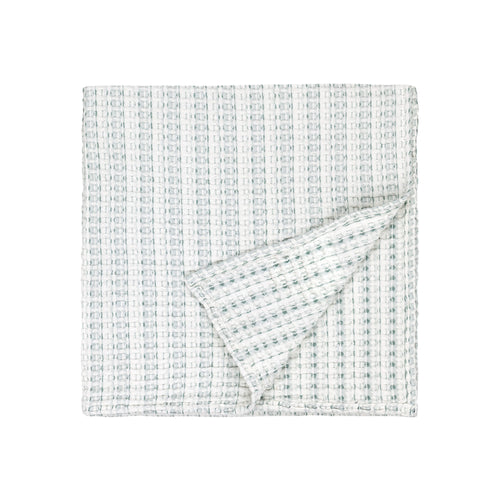 Not Applicable Green Bedding - Waffle Textured 100% Cotton Bedspread Eucalyptus Yard