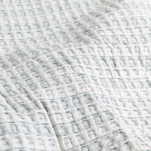 Not Applicable Green Bedding - Waffle Textured 100% Cotton Bedspread Eucalyptus Yard