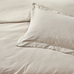Yard Waffle Textured 100% Cotton Duvet Cover Set in Linen