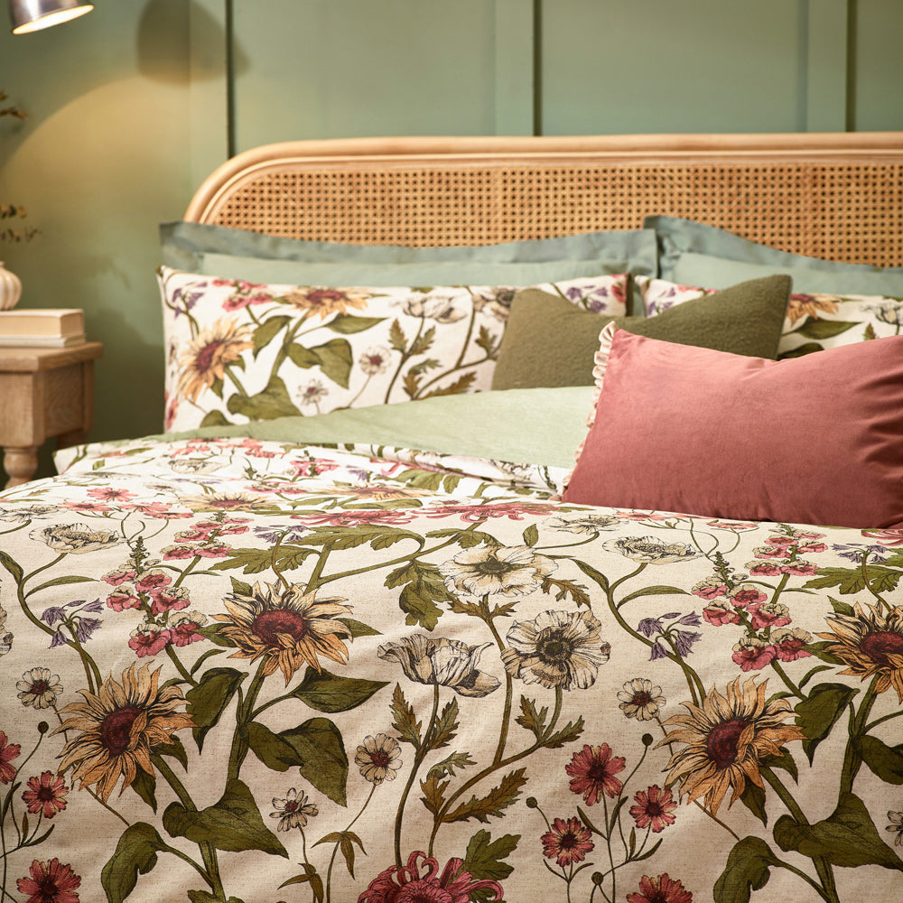 Wallflower Botanical Duvet Cover Set Natural
