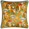 Wylder Wild Garden Mushroom Repeat Cushion Cover in Multicolour