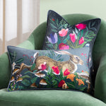 Wylder Wild Garden Posies Cushion Cover in Navy