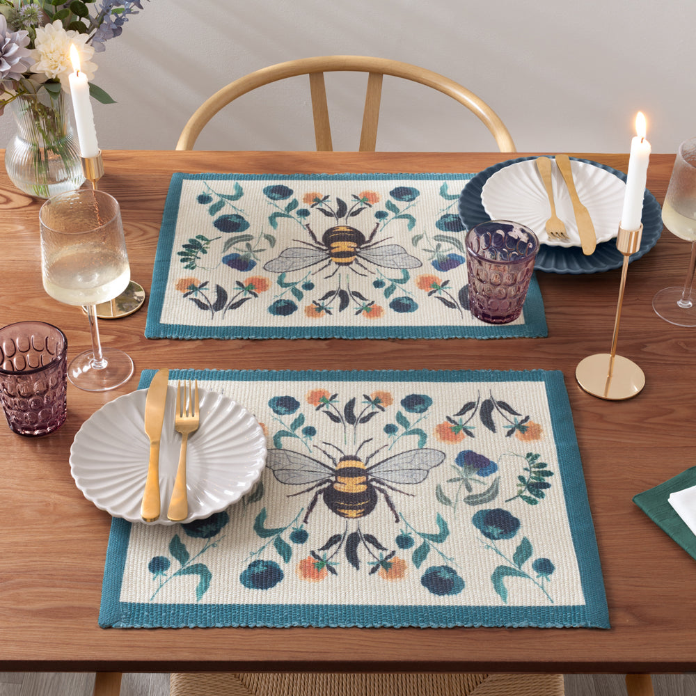 Wild Garden Set of 4 Indoor/Outdoor Placemats Multicolour