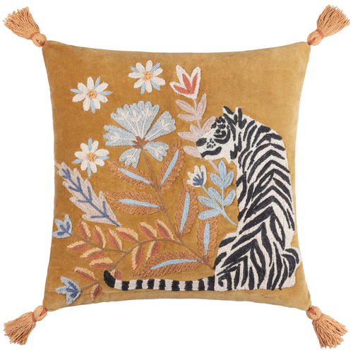 Animal Gold Cushions - White Tiger  Cushion Cover Gold Wylder