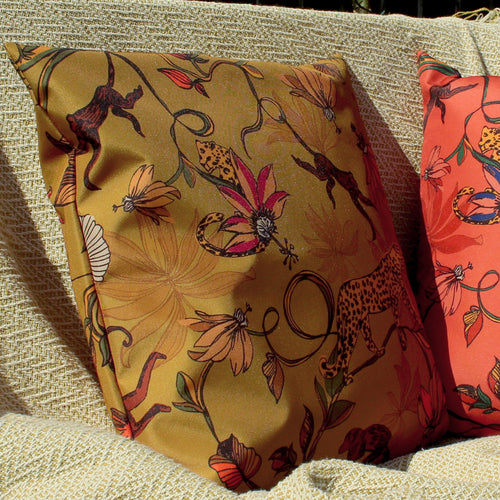 Animal Gold Cushions - Wildlife Outdoor Cushion Cover Gold furn.