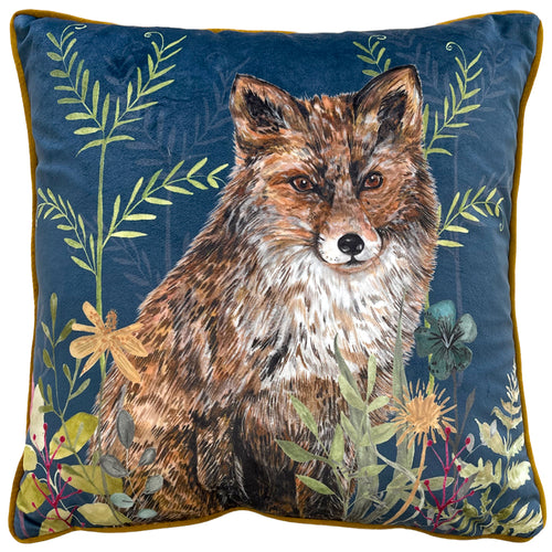 Animal Blue Cushions - Willow Fox Cushion Cover Midnight Wylder