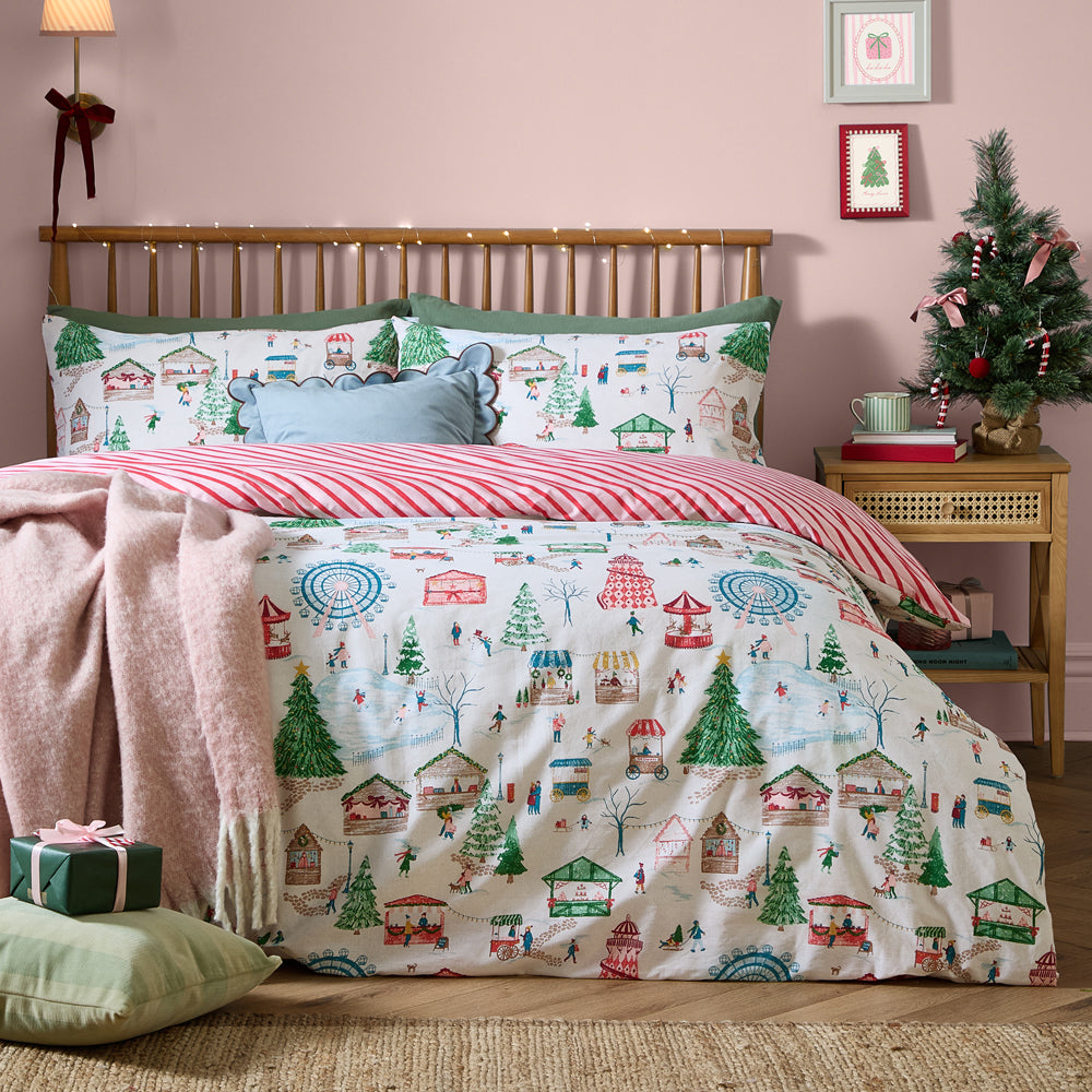 Winter Wonderland Reversible Christmas Duvet Cover Set Multicolour