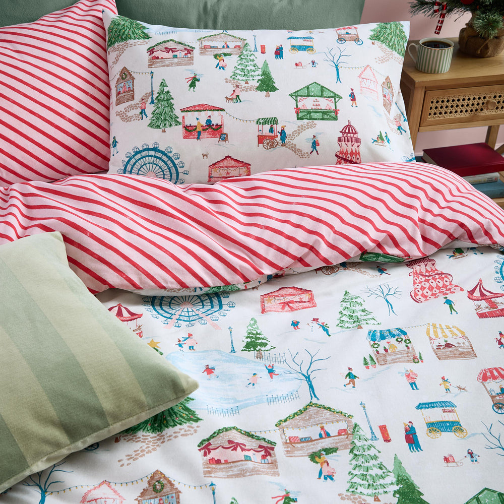 Winter Wonderland Reversible Christmas Duvet Cover Set Multicolour