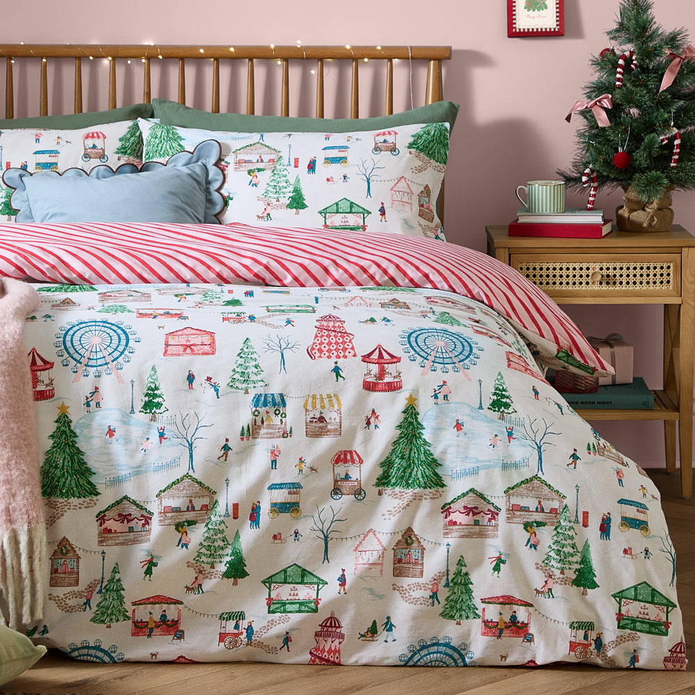 Winter Wonderland Reversible Christmas Duvet Cover Set Multicolour