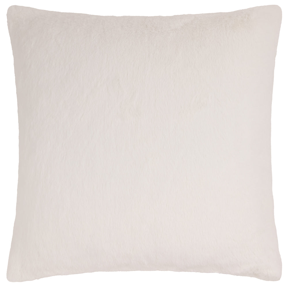 Winter Pines Faux Fur Cushion Ecru