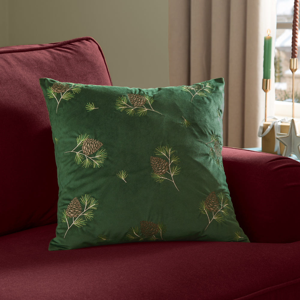  Cushions - Winter Pines  Cushion Cover Spruce Green Furn