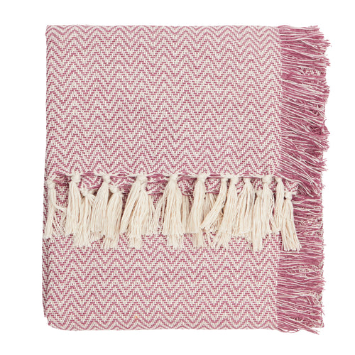 Herringbone Pink Throws - Wisley Woven Outdoor Throw Heather/Pink Yard