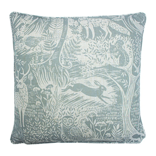 Animal Blue Cushions - Woodland Scandi  Cushion Cover Duck Egg furn.