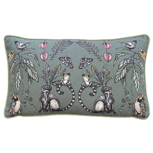Animal Green Cushions - Wild Mirrored Creatures  Cushion Cover Sage Wylder