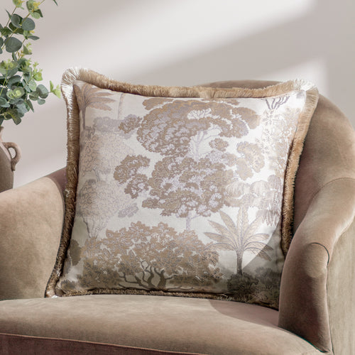 Floral Beige Cushions - Woodlands  Cushion Cover Natural Wylder