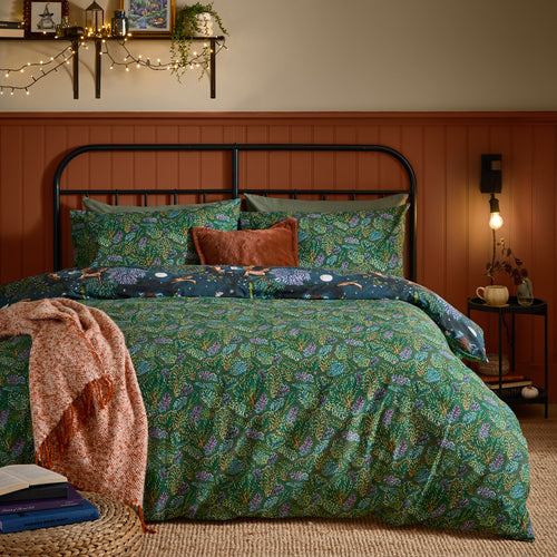 Woodland Ritual Reversible Duvet Cover Set Navy