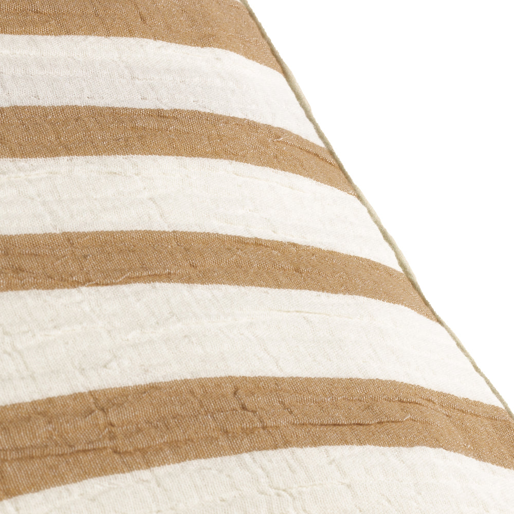 Woven Stripe Cotton Cushion Cinnamon