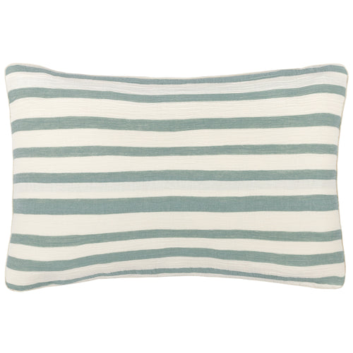 Striped Green Cushions - Woven Stripe Cotton Cushion Cover Eucalyptus Yard