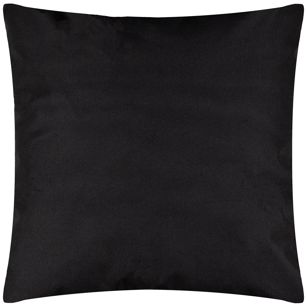 Plain Black Cushions - Plain Outdoor Cushion Cover Black Furn
